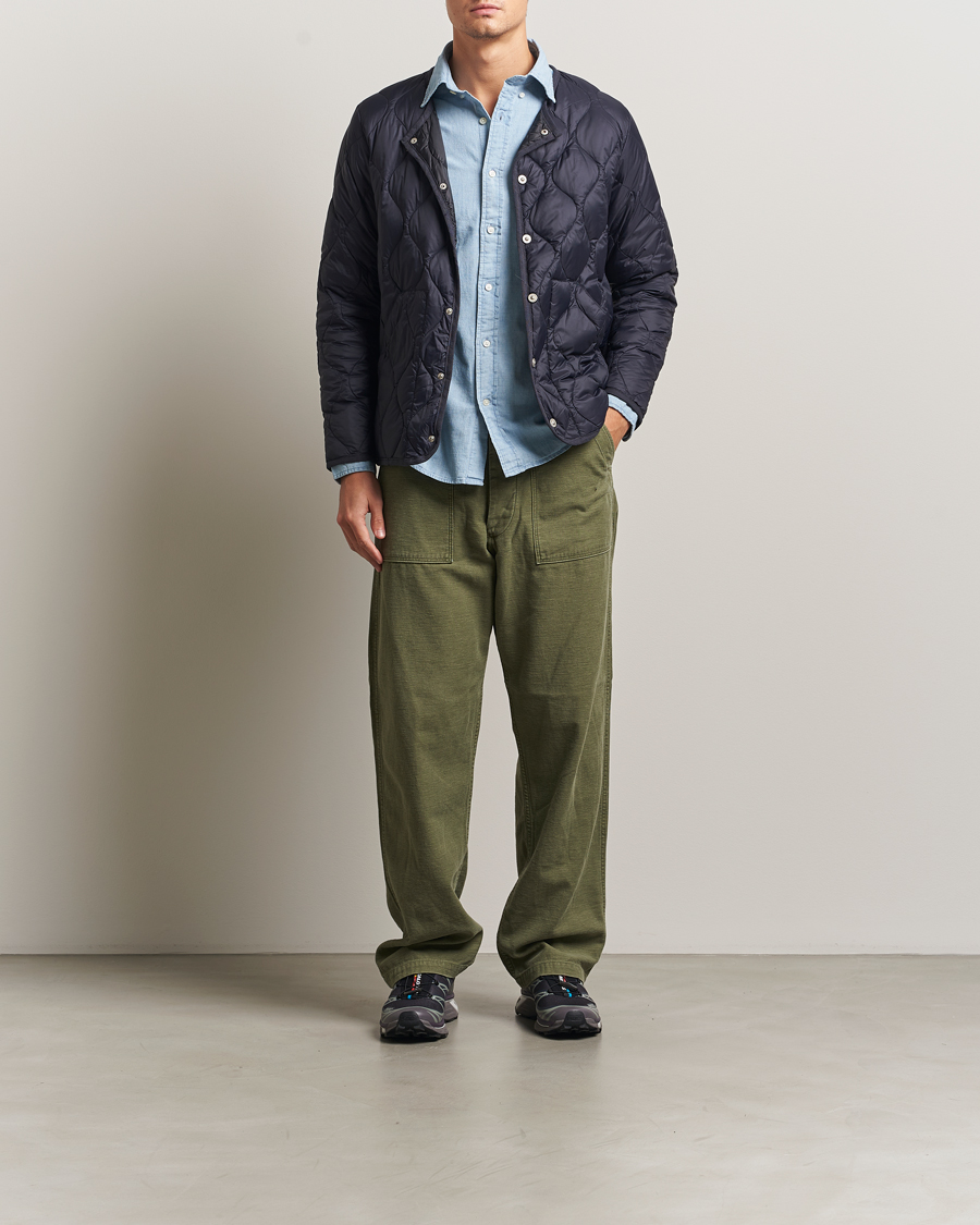 Heren | Jassen | TAION | Military Crew Neck Down Jacket Navy