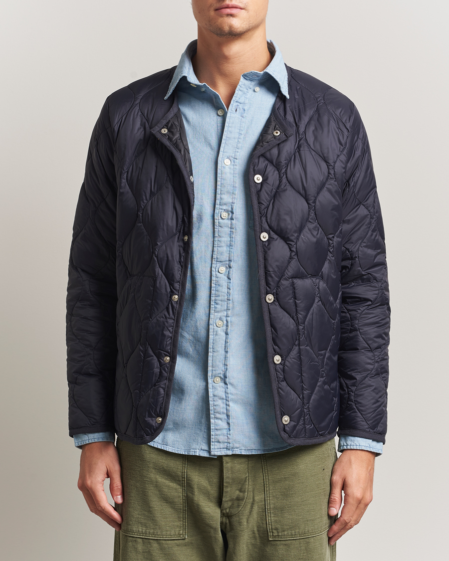 Heren | Jassen | TAION | Military Crew Neck Down Jacket Navy