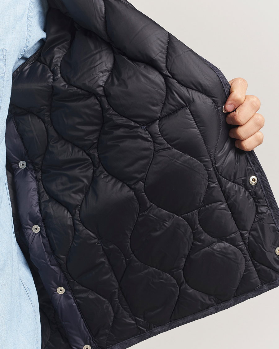 Heren | Jassen | TAION | Military Crew Neck Down Jacket Navy