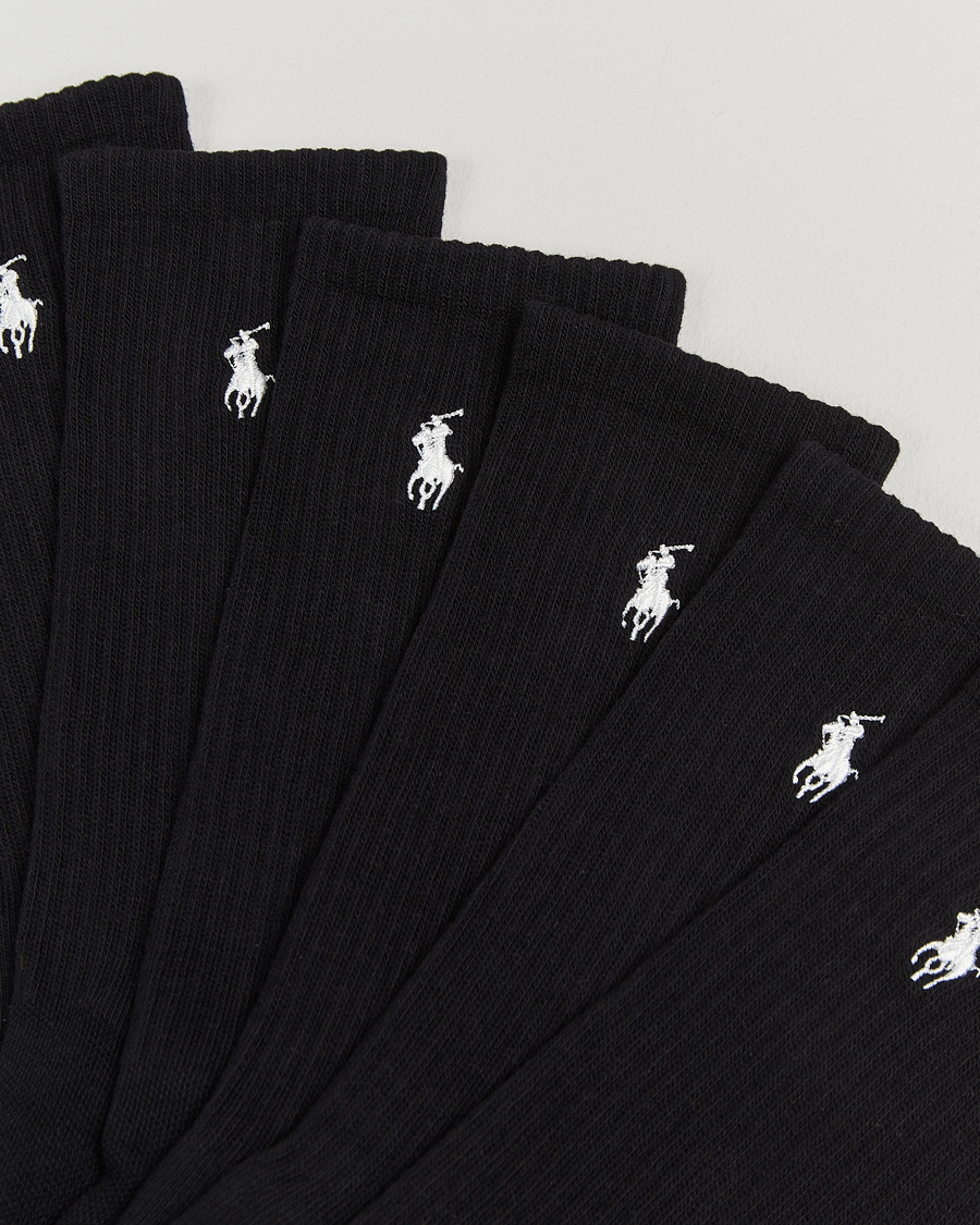 Heren | Ondergoed | Polo Ralph Lauren | 6-Pack Cotton Crew Socks Black
