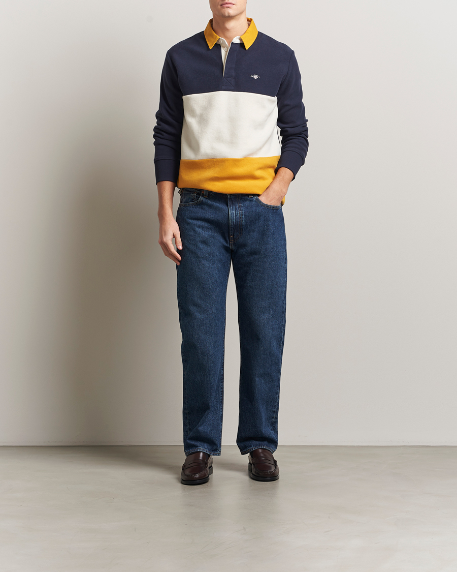 Heren | Truien | Gant | Blocked Heavy Rugger Evening Blue Multi