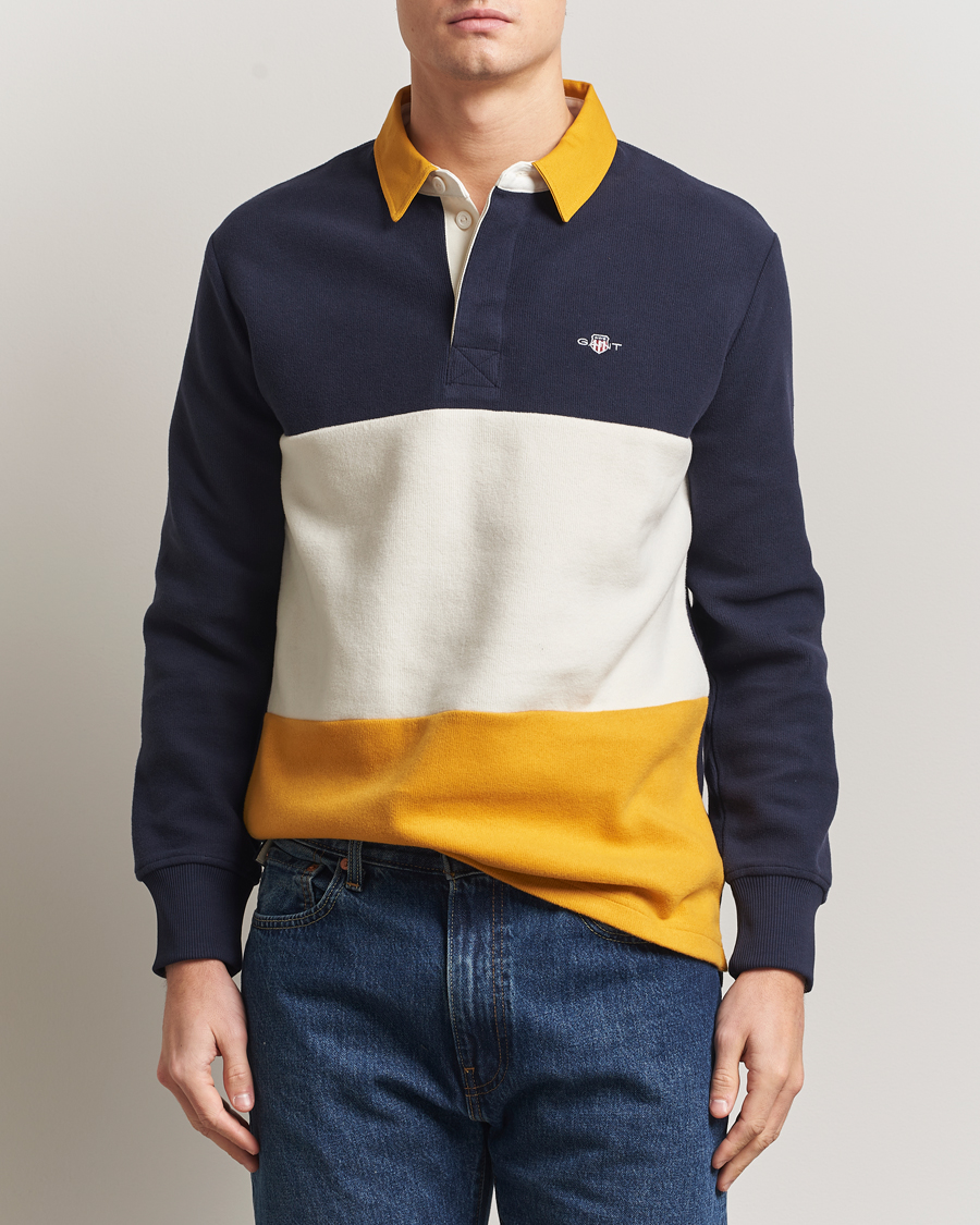 Heren | Truien | Gant | Blocked Heavy Rugger Evening Blue Multi