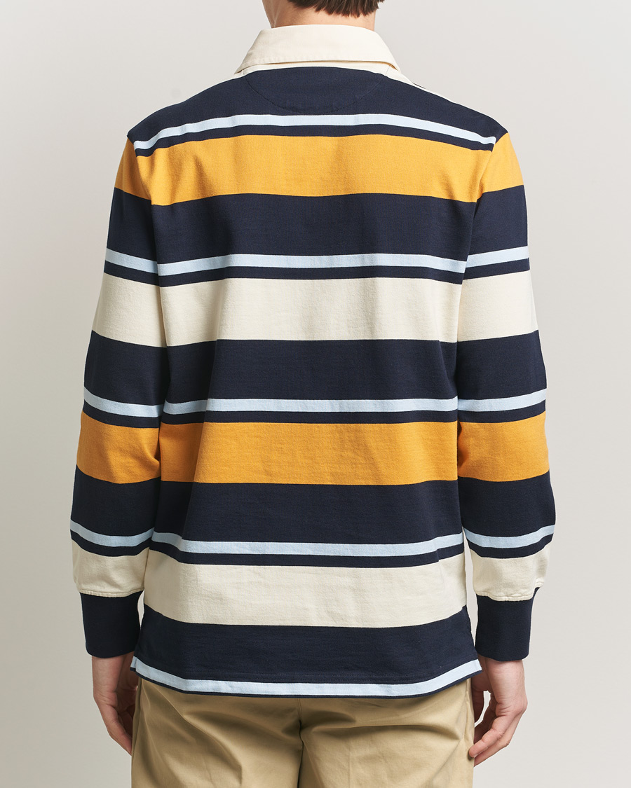 Heren | Truien | Gant | Striped Heavy Rugger Evening Blue Multi