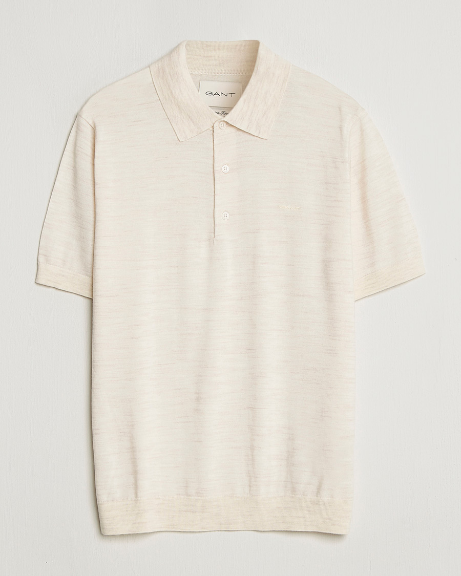 Heren | Polo's | GANT | Extrafine Merino Polo Seed Melange