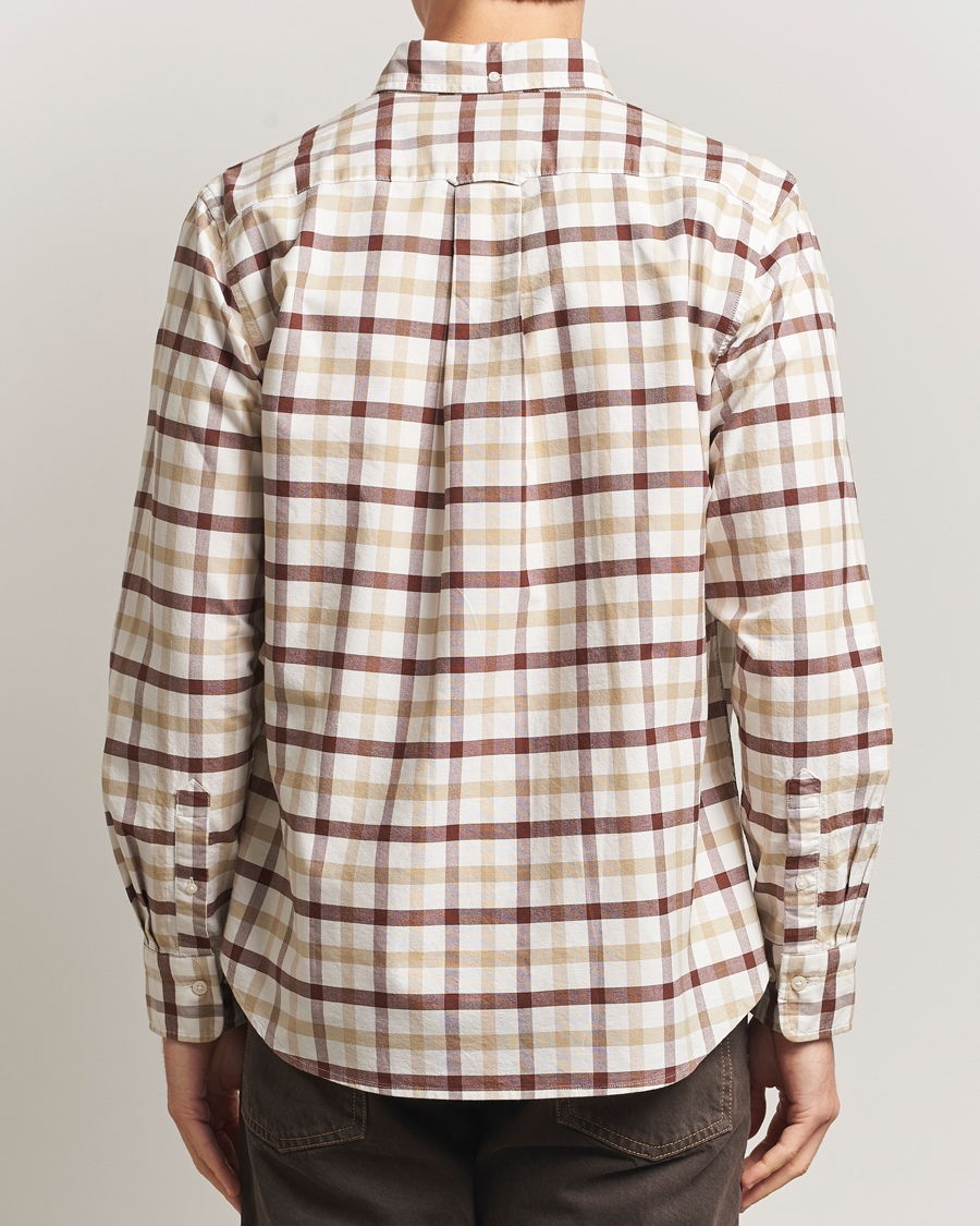 Heren | Overhemden | GANT | Regular Fit Oxford Checked Shirt Mahogany Brown