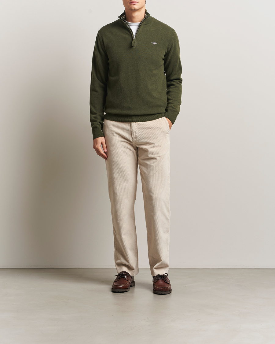 Heren | Broeken | GANT | Straight Fit Corduroy Trousers Putty