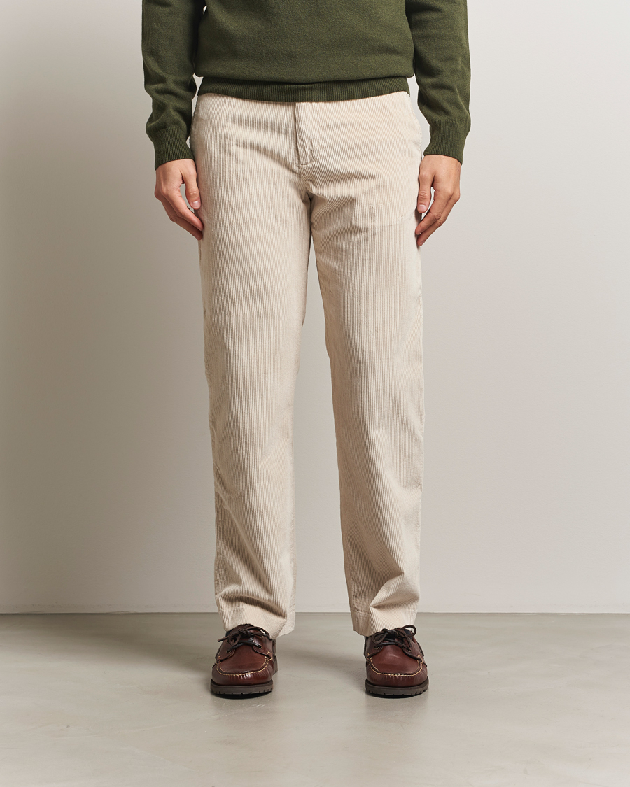 Heren | Broeken | GANT | Straight Fit Corduroy Trousers Putty