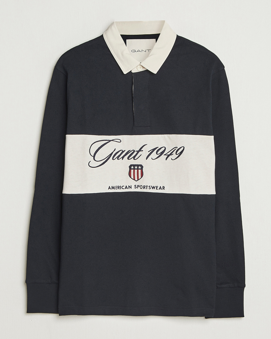 Heren | Truien | Gant | Blocked Logo Heavy Rugger Black