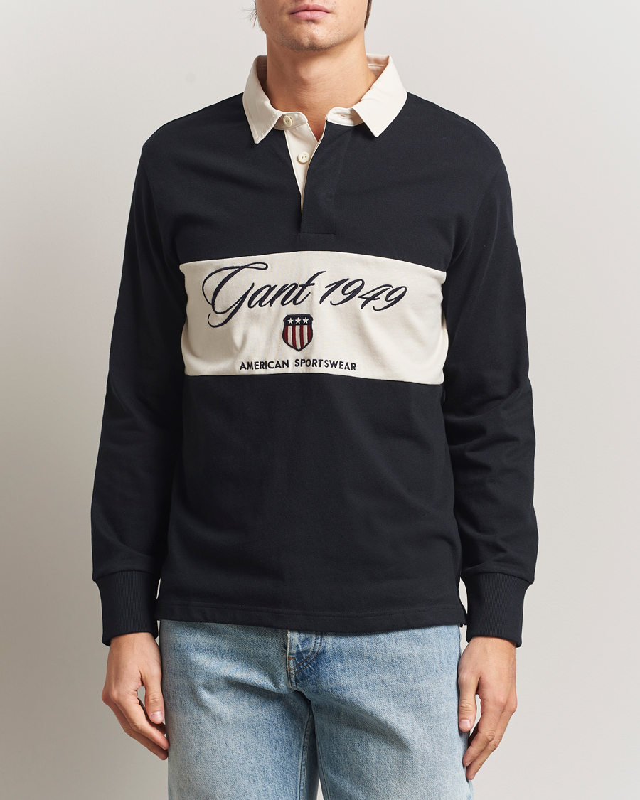 Heren | Truien | Gant | Blocked Logo Heavy Rugger Black
