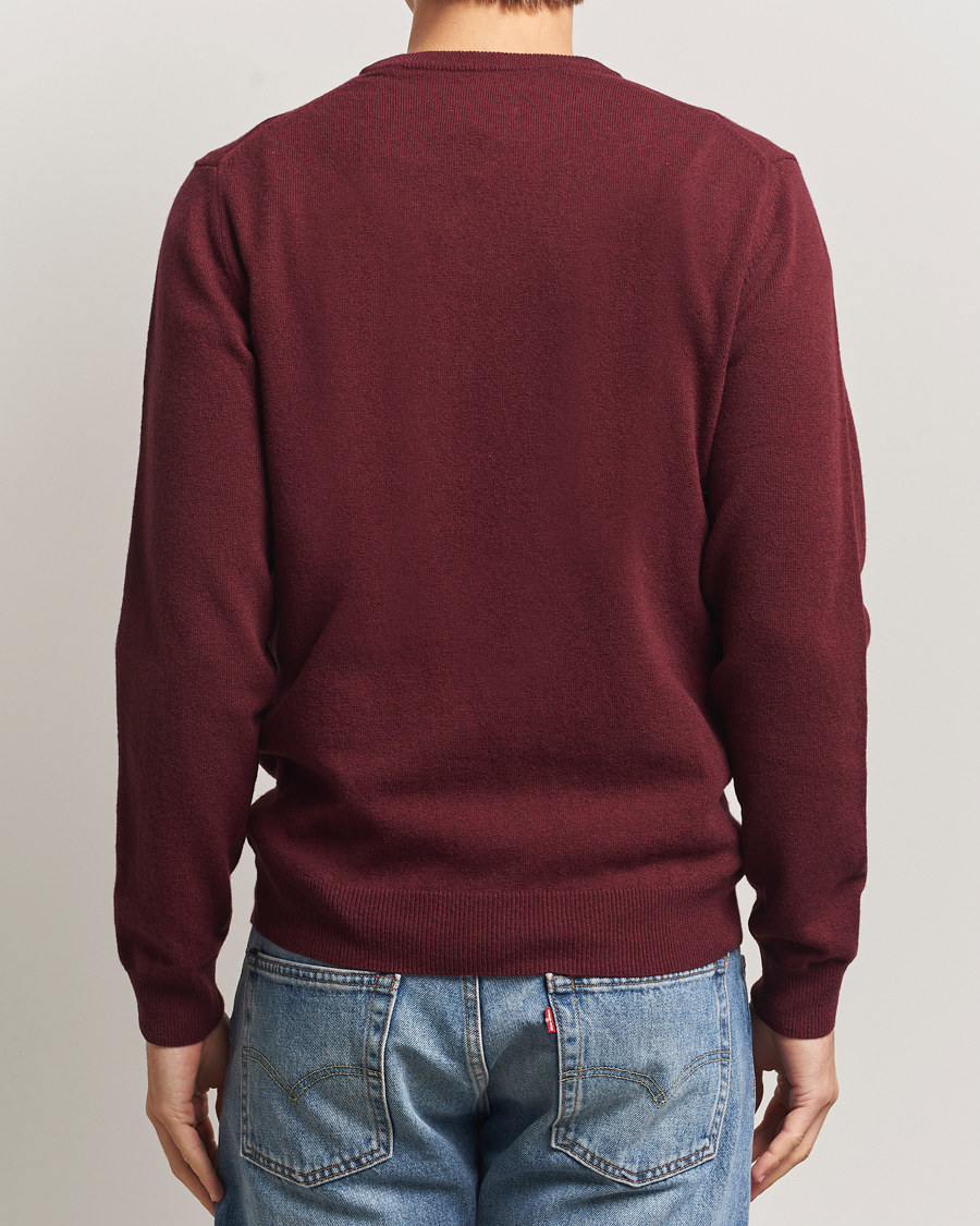 Heren | Truien | Gant | Superfine Lambswool Crew Neck Bordeaux Melange