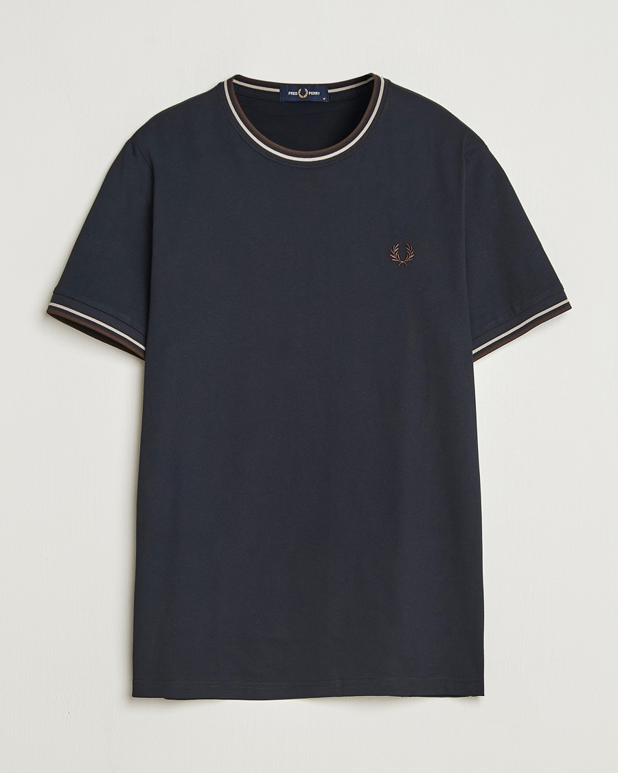 Heren | T-shirts | Fred Perry | Twin Tipped T-Shirt Navy