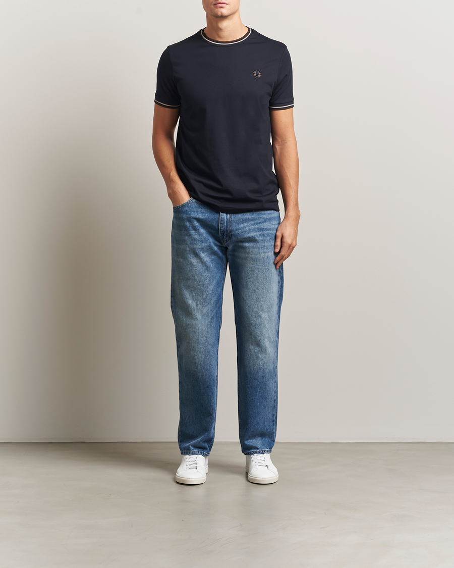 Heren | T-shirts | Fred Perry | Twin Tipped T-Shirt Navy