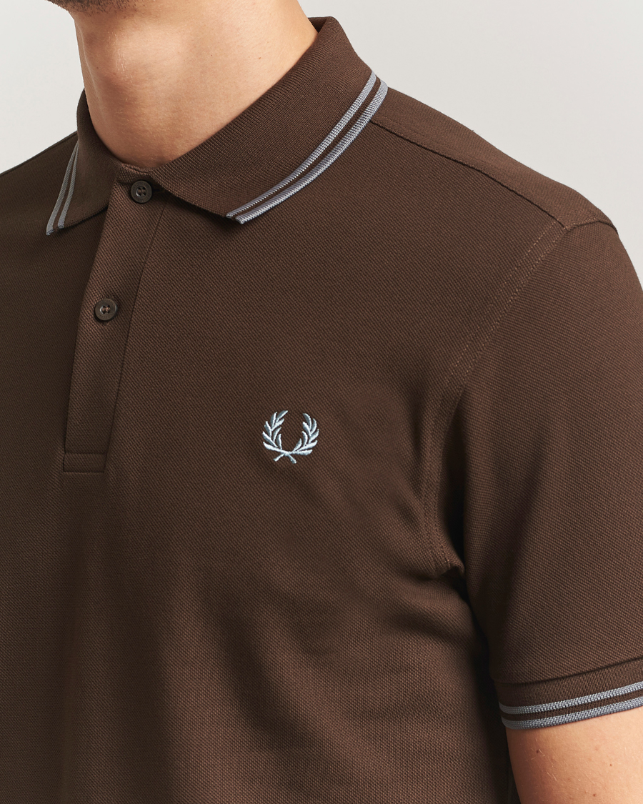 Heren | Polo's | Fred Perry | Twin Tipped Shirt Burnt Tobacco