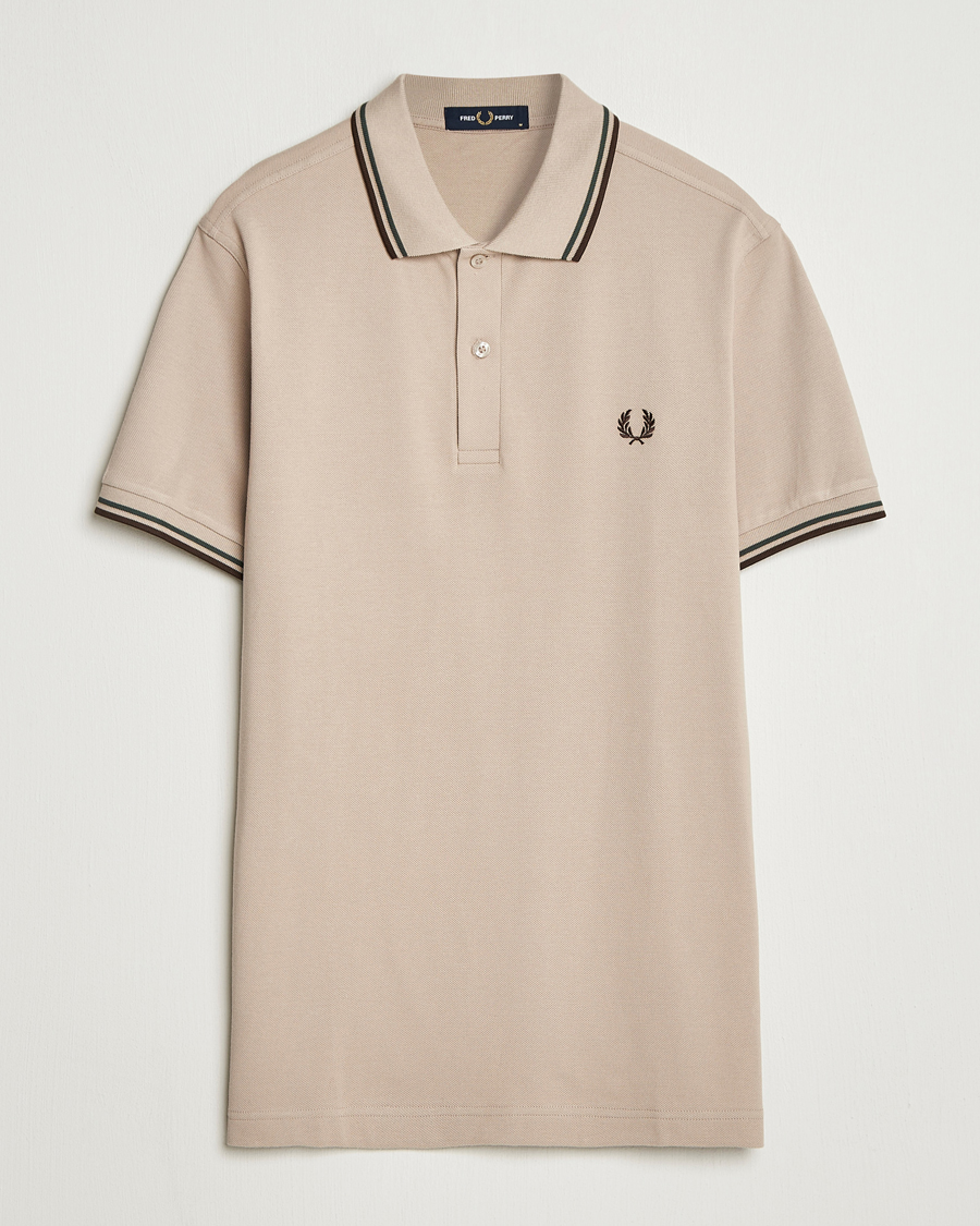 Heren | Polo's | Fred Perry | Twin Tipped Shirt Warm Oat