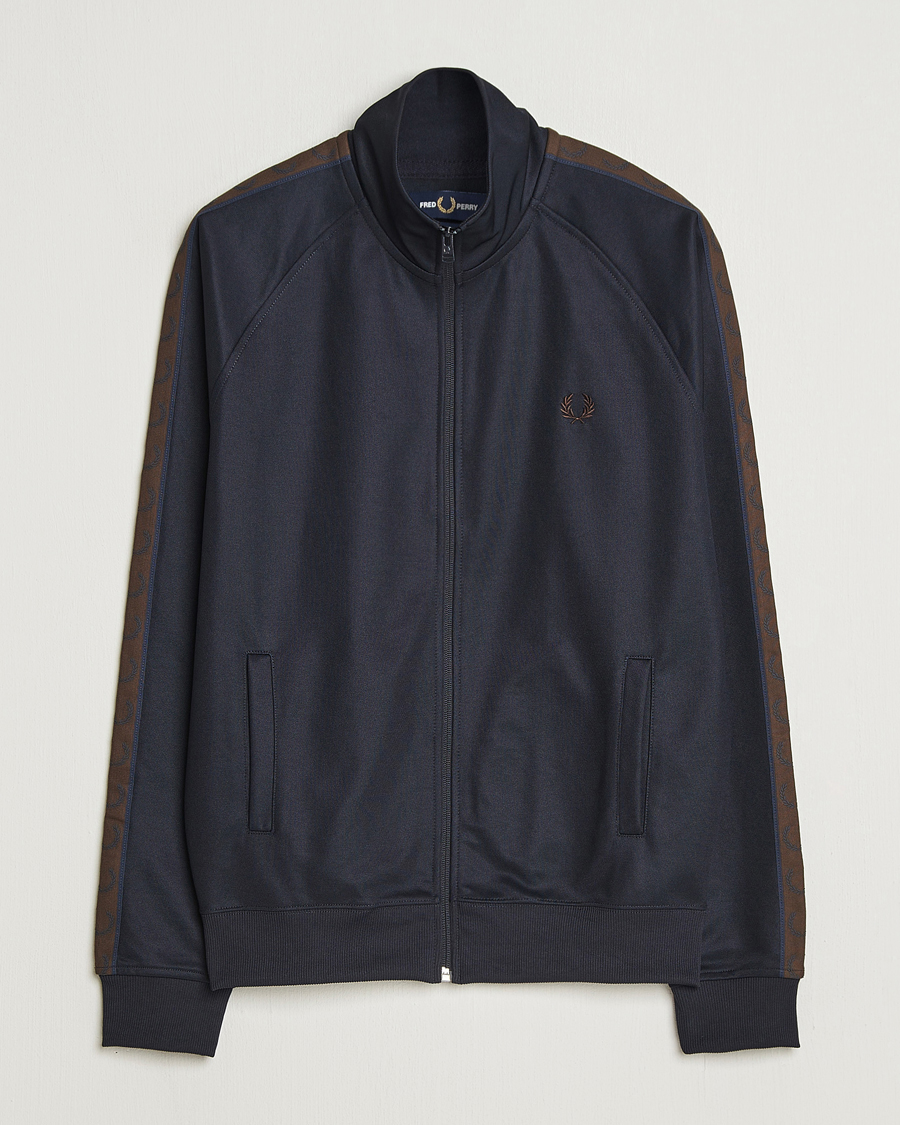 Heren | Truien | Fred Perry | Taped Track Jacket Navy
