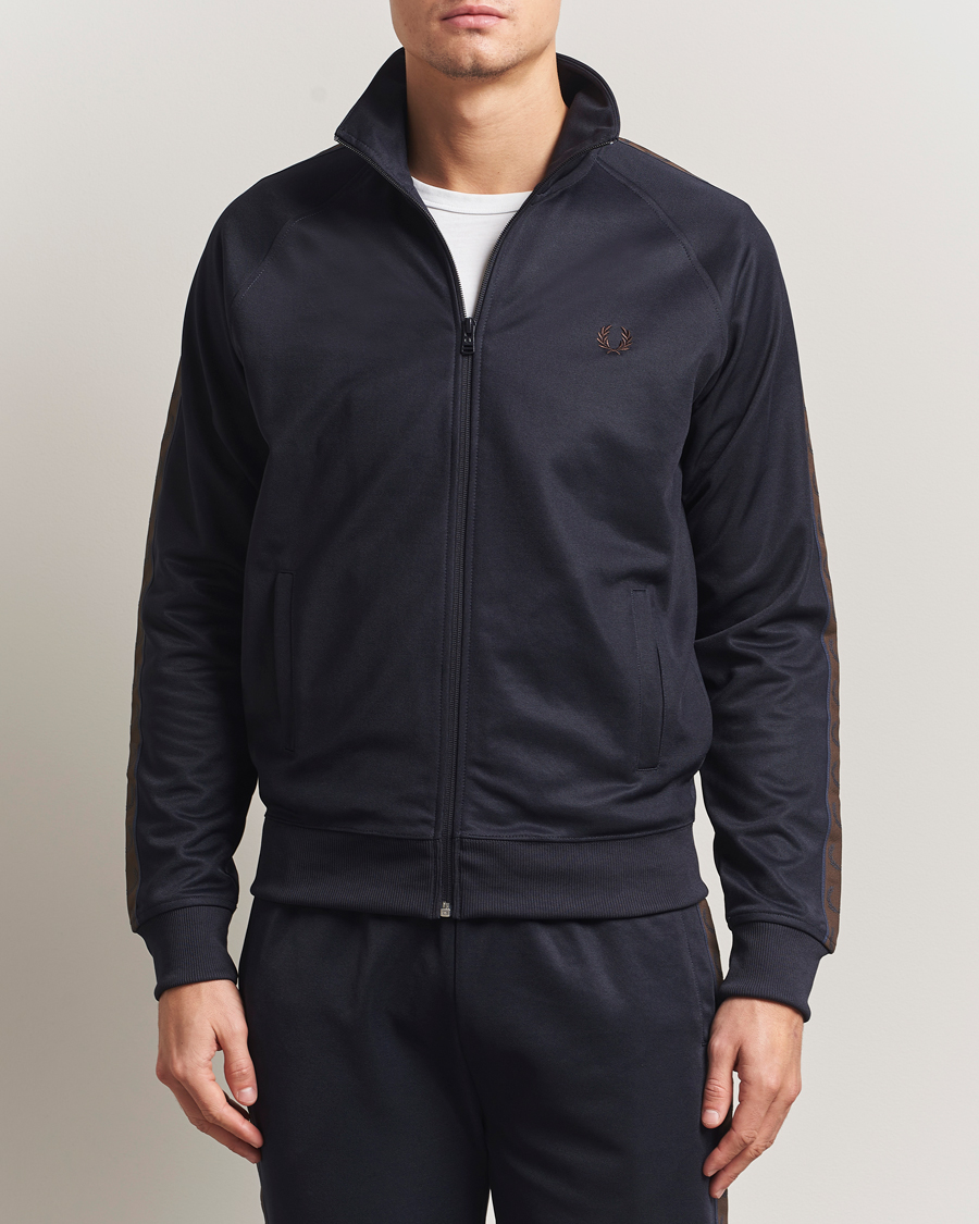 Heren | Truien | Fred Perry | Taped Track Jacket Navy