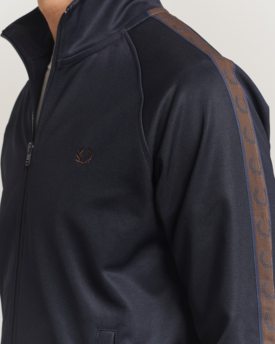Heren | Truien | Fred Perry | Taped Track Jacket Navy