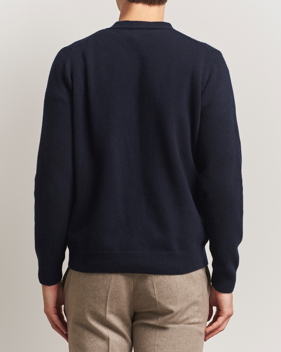 Heren | Truien | Oscar Jacobson | Eduardo Wool Cardigan Navy
