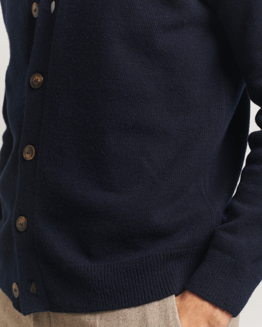 Heren | Truien | Oscar Jacobson | Eduardo Wool Cardigan Navy