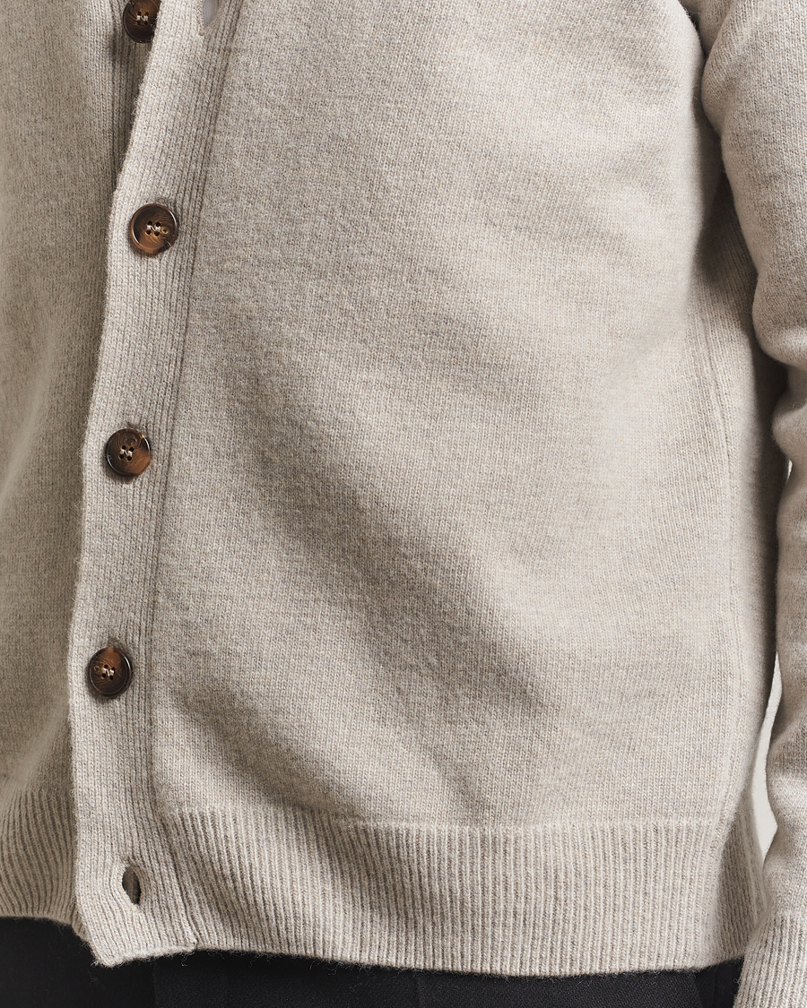 Heren | Truien | Oscar Jacobson | Eduardo Wool Cardigan Beige