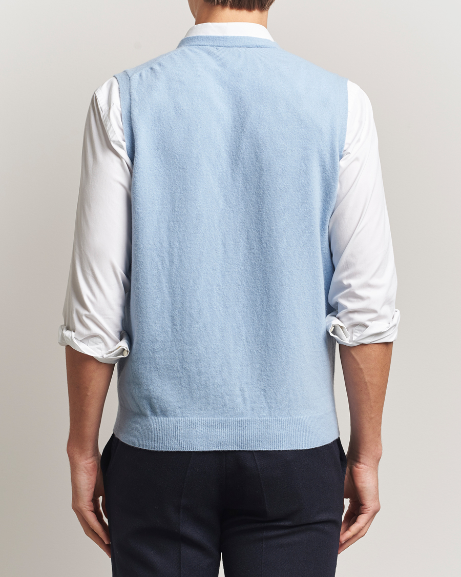 Heren | Truien | Oscar Jacobson | Guiseppe Buttoned Vest Light Blue