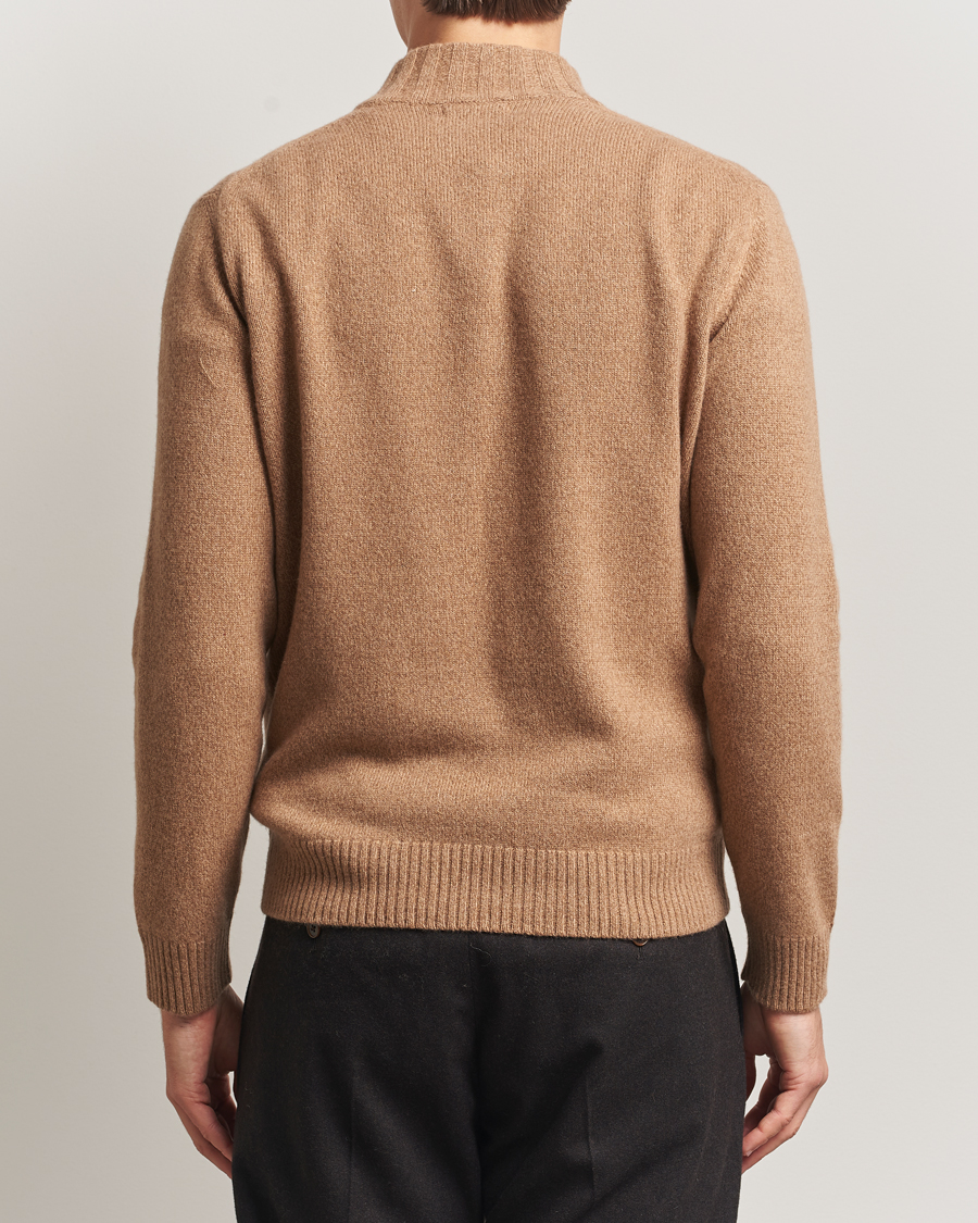 Heren | Truien | Oscar Jacobson | Paul Wool/Cashmere Half-Zip Beige