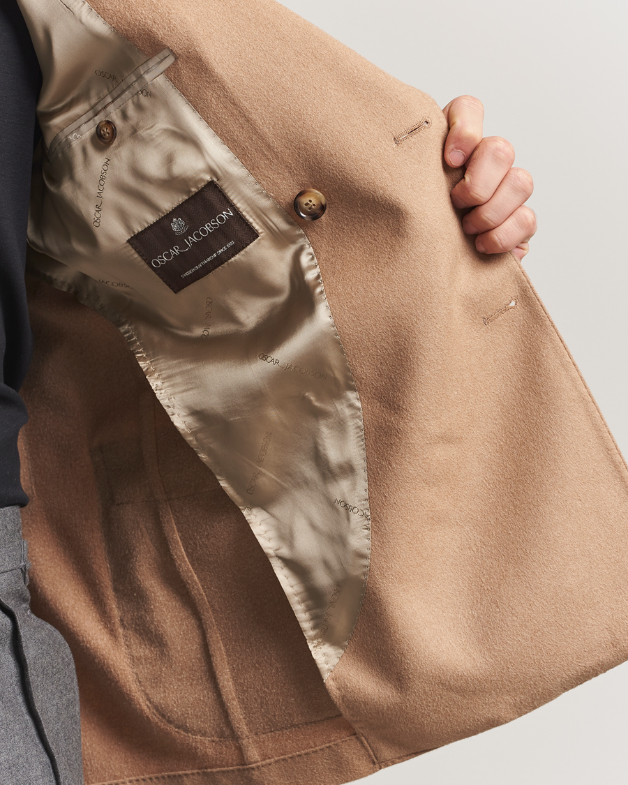 Heren | Blazers | Oscar Jacobson | Farris Baby Camel Loro Piana Blazer Beige