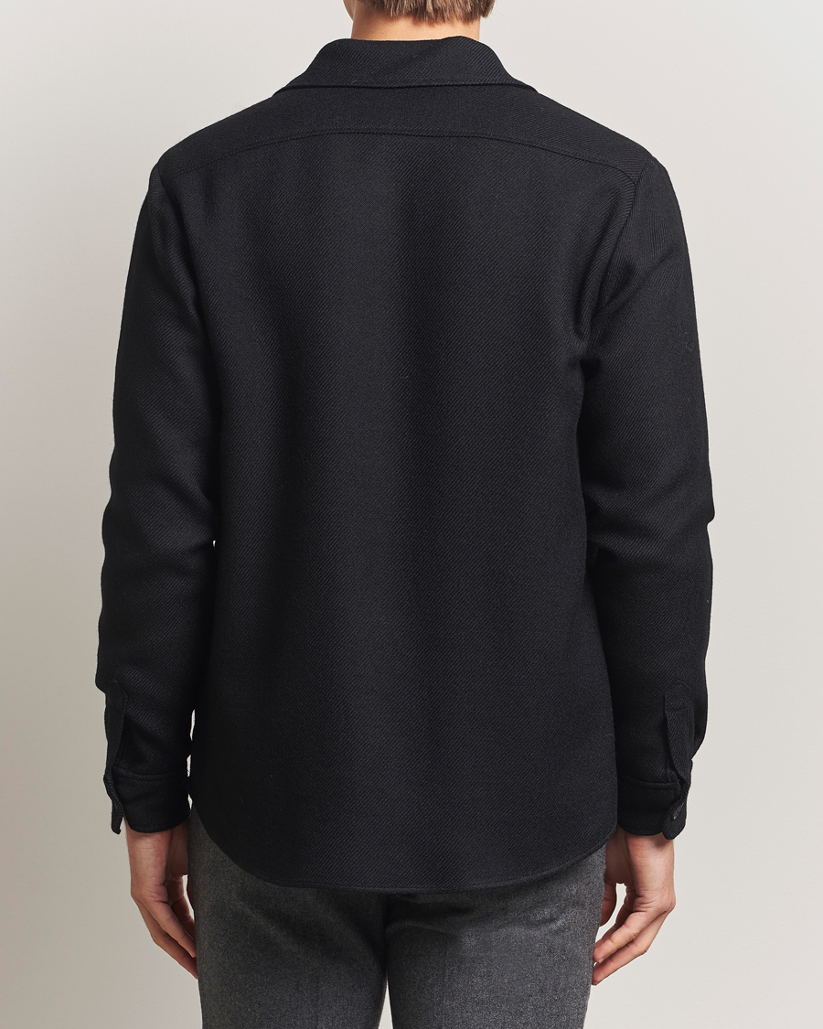 Heren | Jassen | Oscar Jacobson | Maverick Wool Overshirt Black