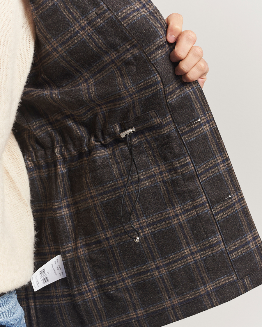 Heren | Jassen | Oscar Jacobson | Sirolo Checked Shirt Jacket Brown/Blue