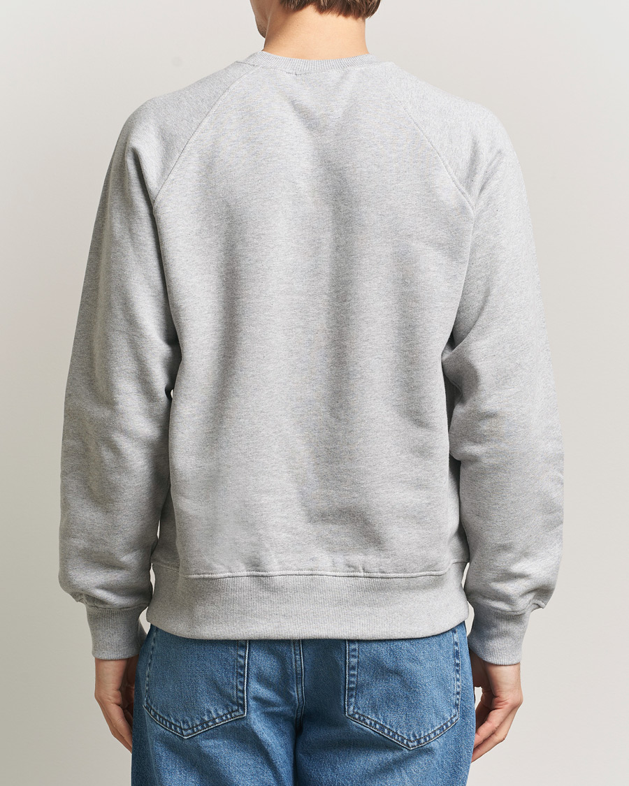 Heren | Truien | Nudie Jeans | Palle Logo Crew Neck Sweatshirt Grey Melange