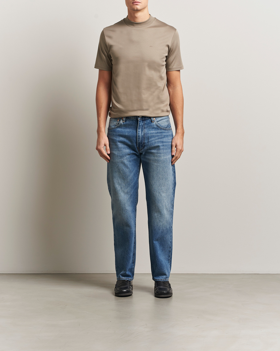 Heren | T-shirts | J.Lindeberg | Ace Mock Neck T-Shirt Brindle