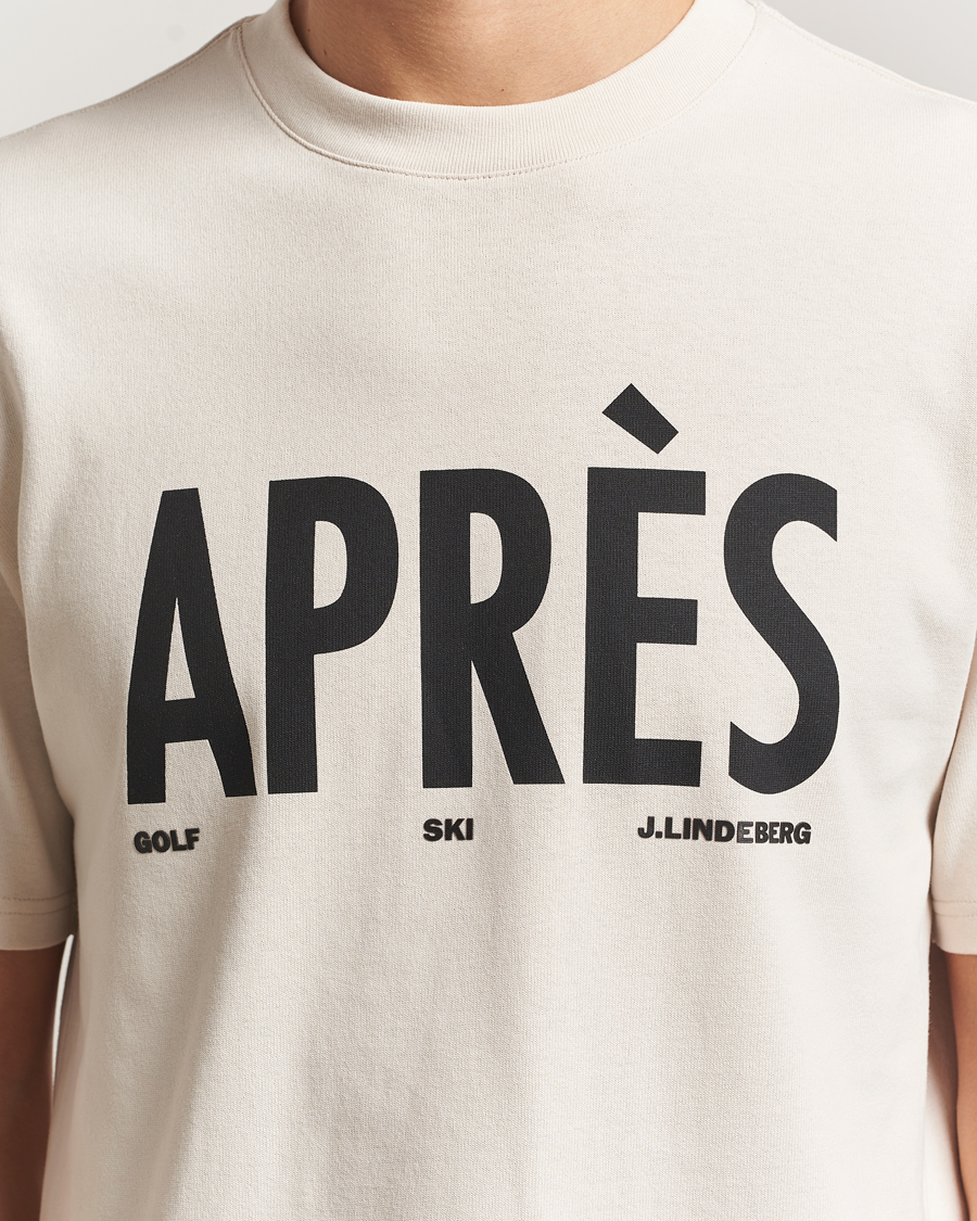 Heren | T-shirts | J.Lindeberg | Hale Printed Crew Neck T-Shirt Moonbeam