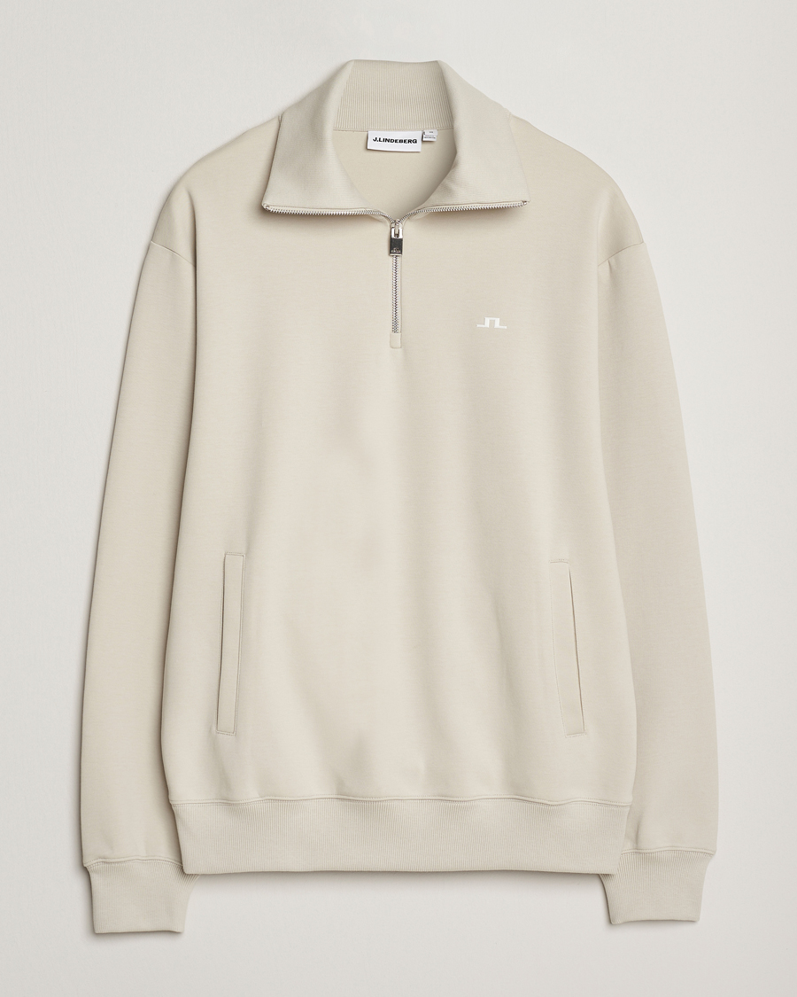 Heren | Truien | J.Lindeberg | Callan Jersey Half Zip Moonbeam