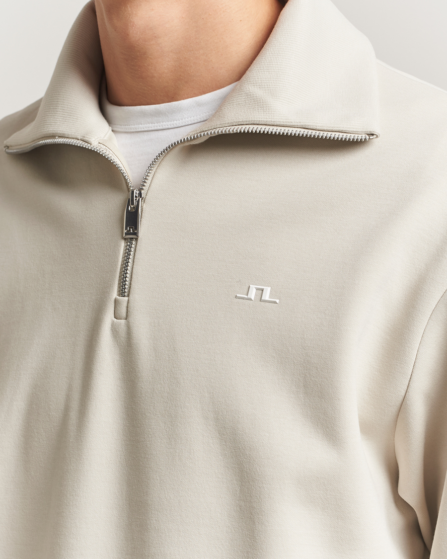 Heren | Truien | J.Lindeberg | Callan Jersey Half Zip Moonbeam