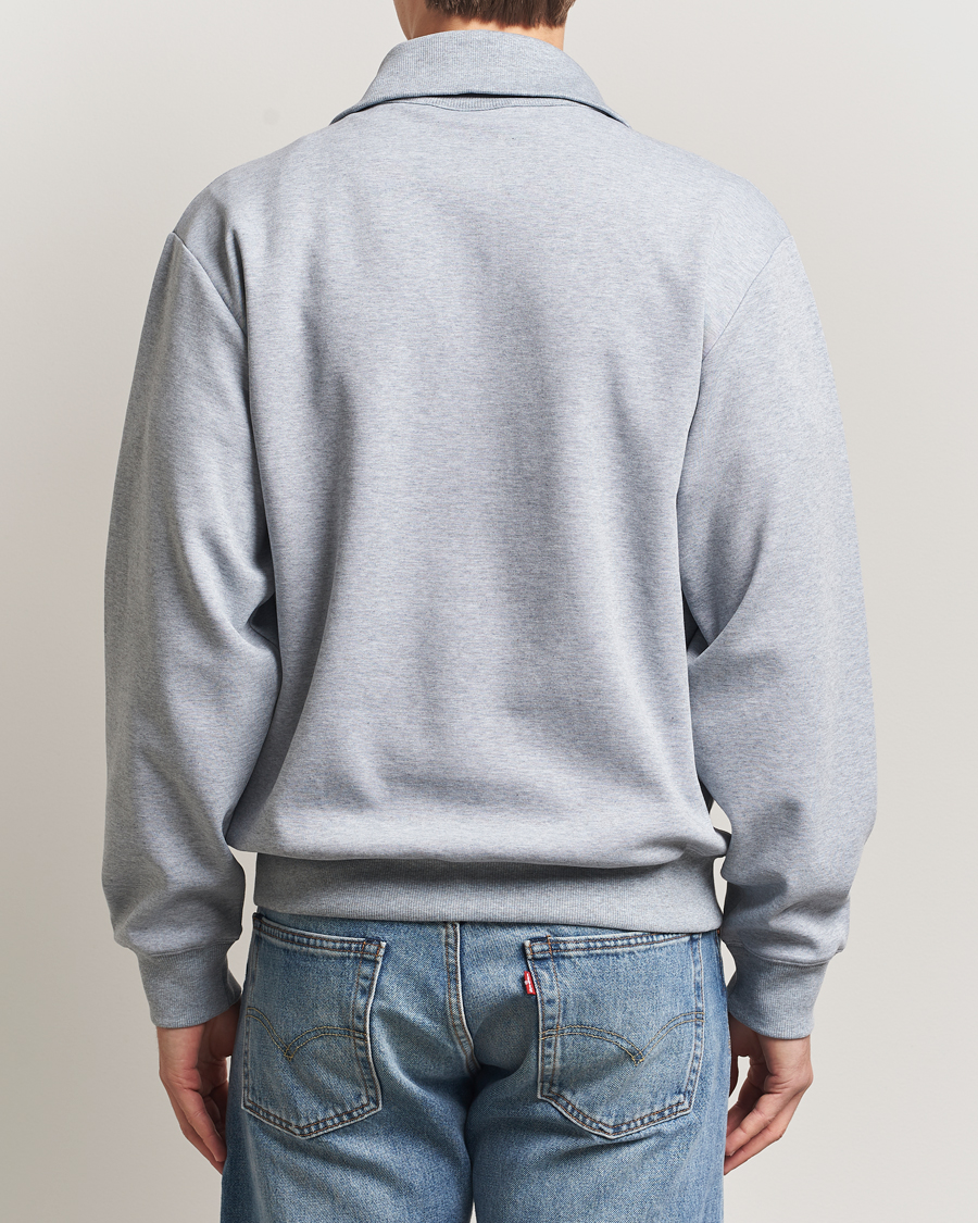 Heren | Truien | J.Lindeberg | Callan Jersey Half Zip Medium Grey Melange