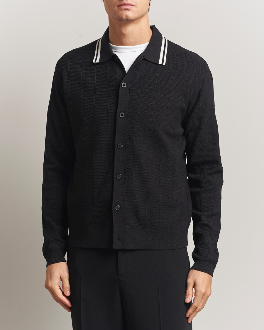 Heren | Truien | J.Lindeberg | Willem Structured Cardigan Black