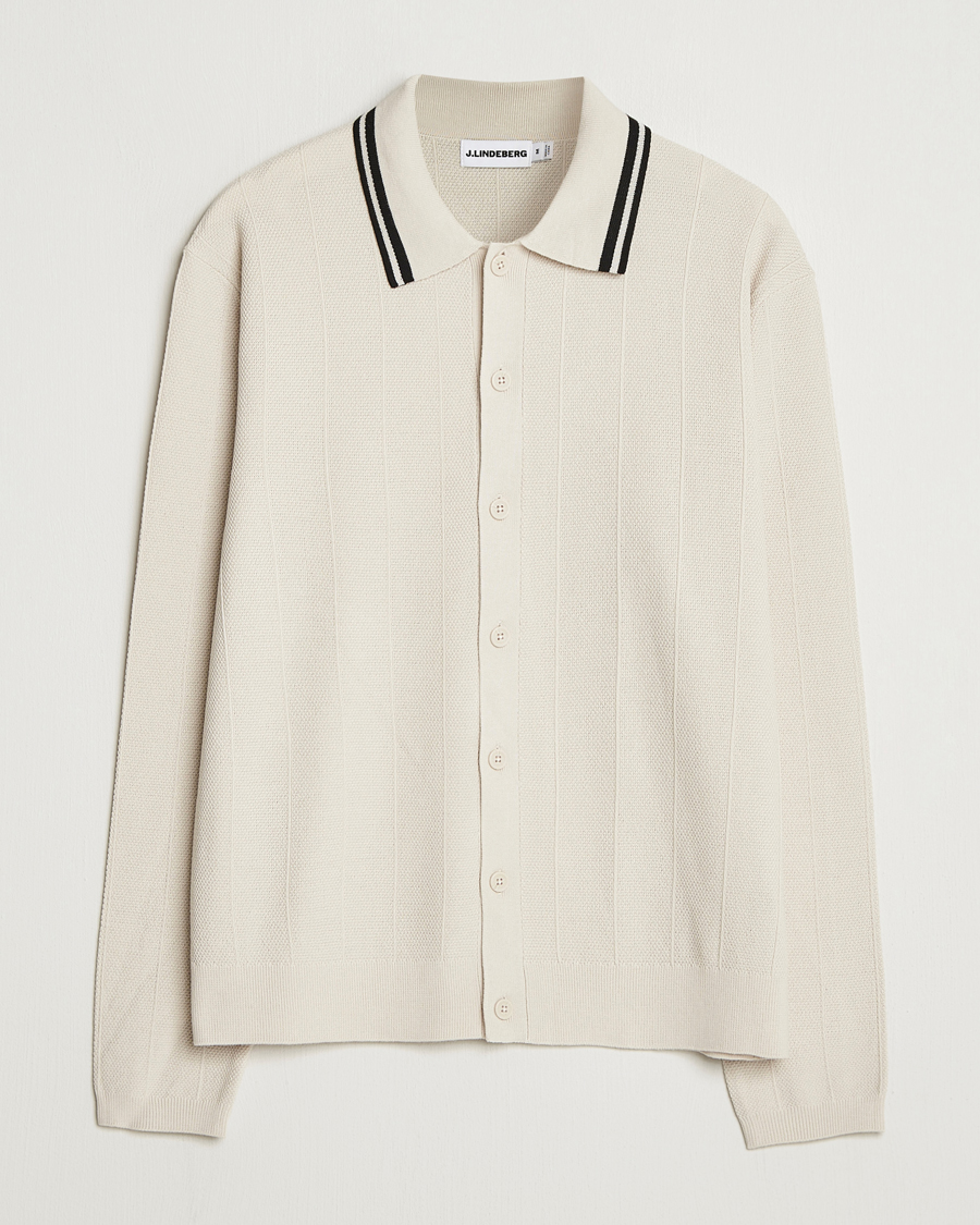 Heren | Truien | J.Lindeberg | Willem Structured Cardigan Moonbeam
