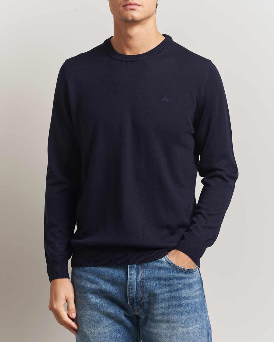 Heren | Truien | J.Lindeberg | Keane Merino Crew Neck Navy