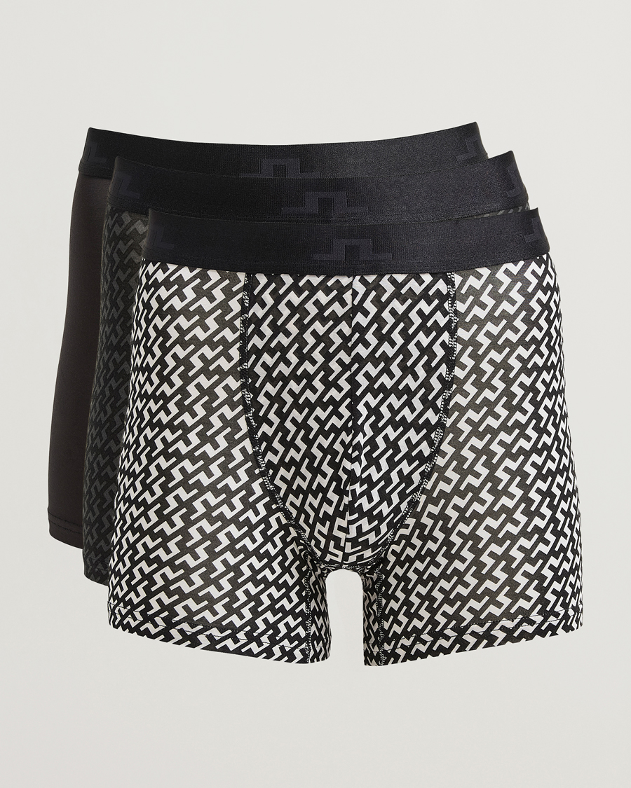 Heren | Ondergoed | J.Lindeberg | Bridge Lyocell Boxer Black Multi