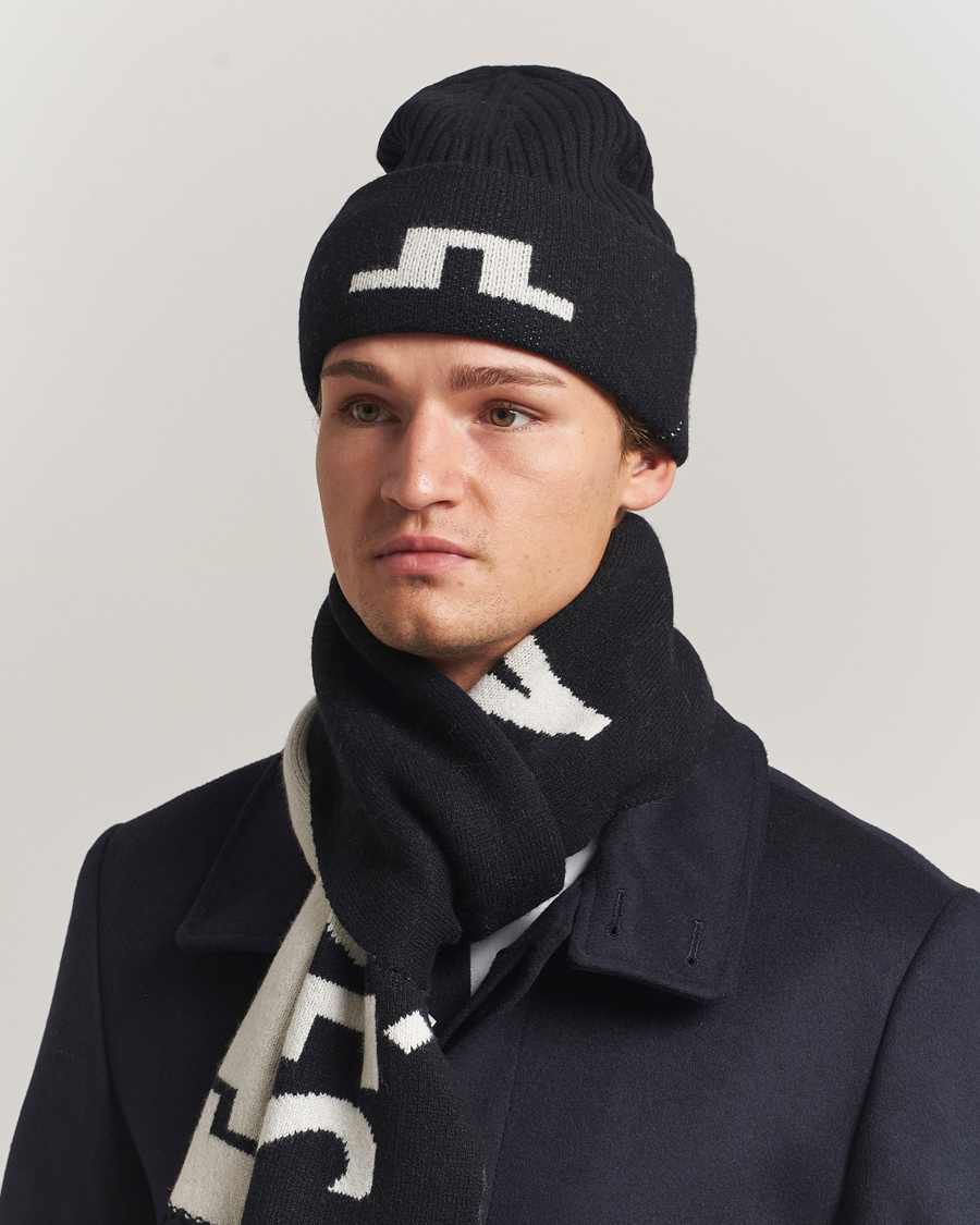 Heren | Mutsen | J.Lindeberg | Arther Graphic Beanie Black