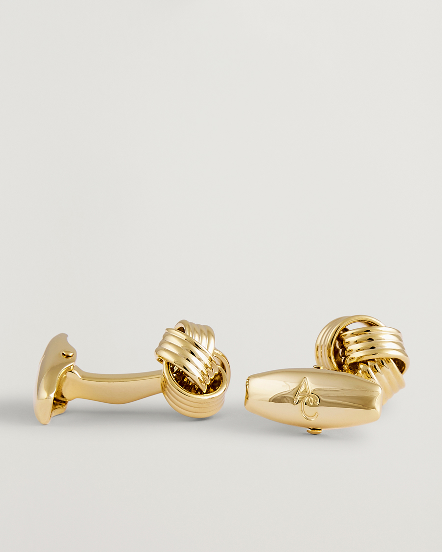 Heren | Manchetknopen | Amanda Christensen | Knot Cufflink Gold