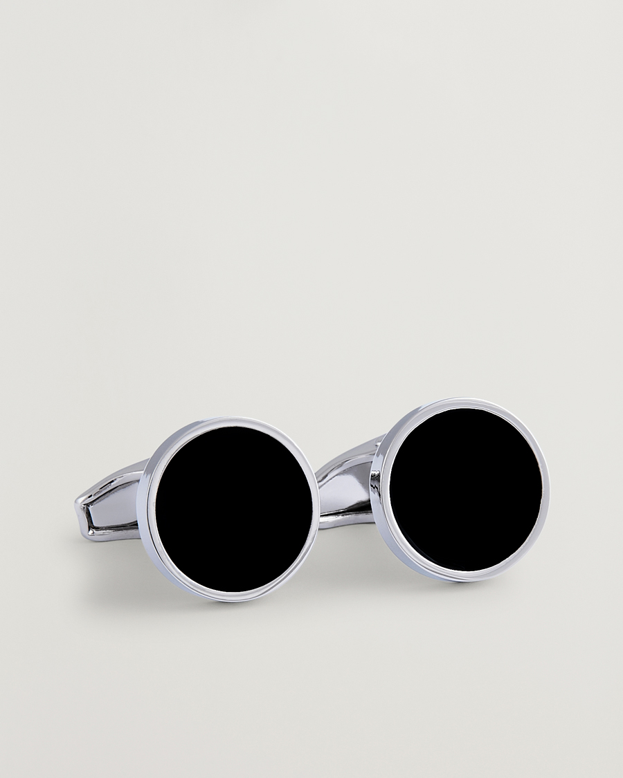 Heren | Manchetknopen | Amanda Christensen | Classic Cufflink Silver/Black