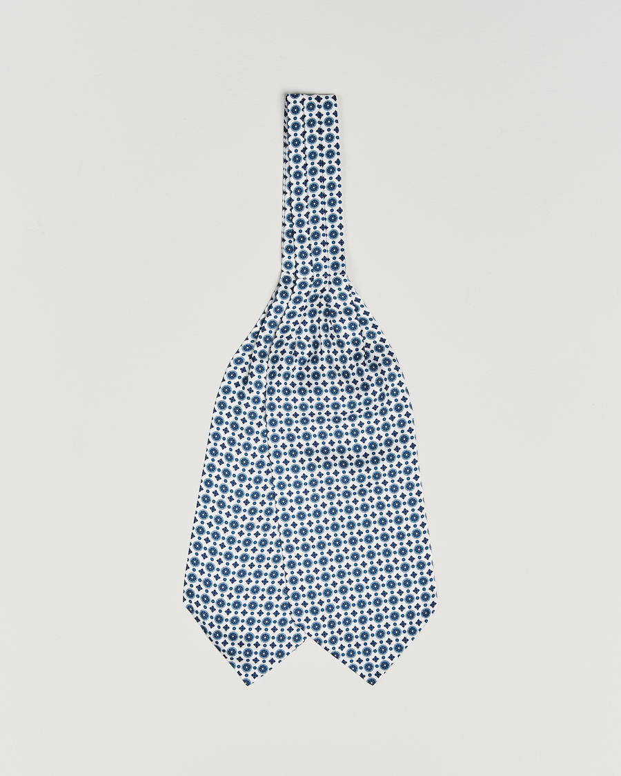 Heren | Sjaals | Amanda Christensen | Silk Twill Medallion Ascot White