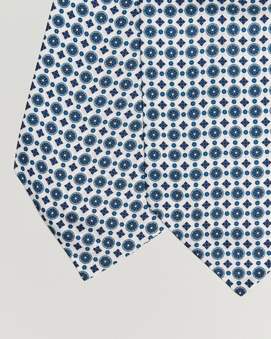 Heren | Sjaals | Amanda Christensen | Silk Twill Medallion Ascot White