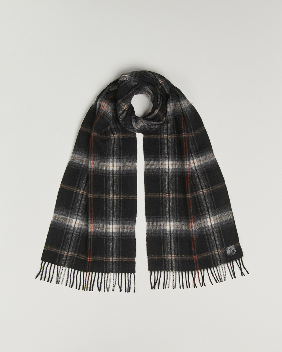 Heren | Sjaals | Amanda Christensen | Wool Checked Scarf Black