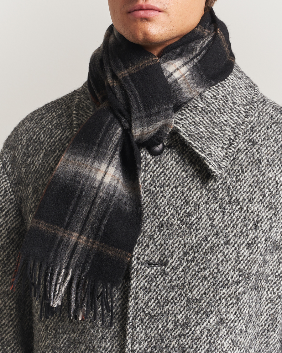 Heren | Sjaals | Amanda Christensen | Wool Checked Scarf Black