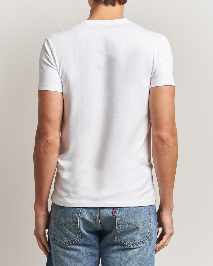 Heren | T-shirts | Falke | 2-Pack Cotton Crew Neck T-Shirt White