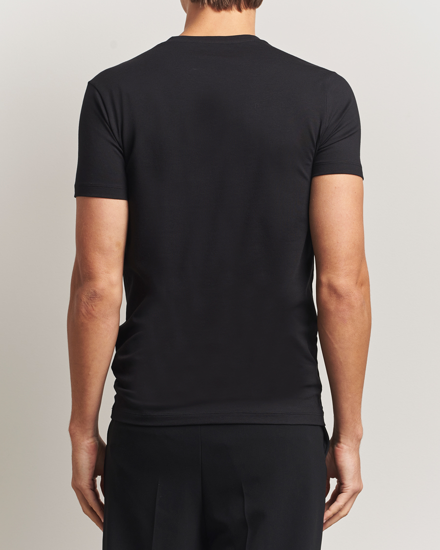 Heren | T-shirts | Falke | 2-Pack Cotton Crew Neck T-Shirt Black