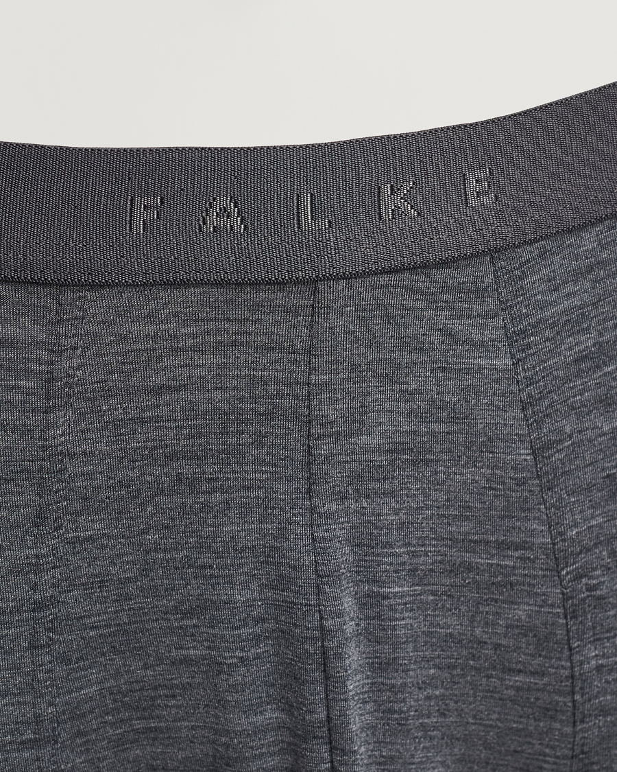 Heren | Ondergoed | Falke | Clima Wool Long Tights Dark Grey Heather
