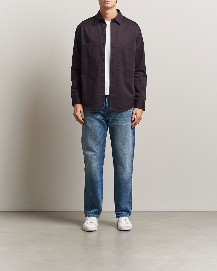 Heren | Overhemden | NN07 | Freddy Tencel Workwear Shirt Dusky Port